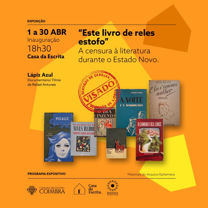 Livros censurados em exposição na Casa da Escrita