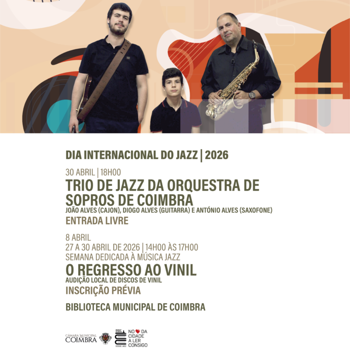 Concerto de Trio de Jazz da Orquestra de Sopros de Coimbra na Biblioteca Municipal