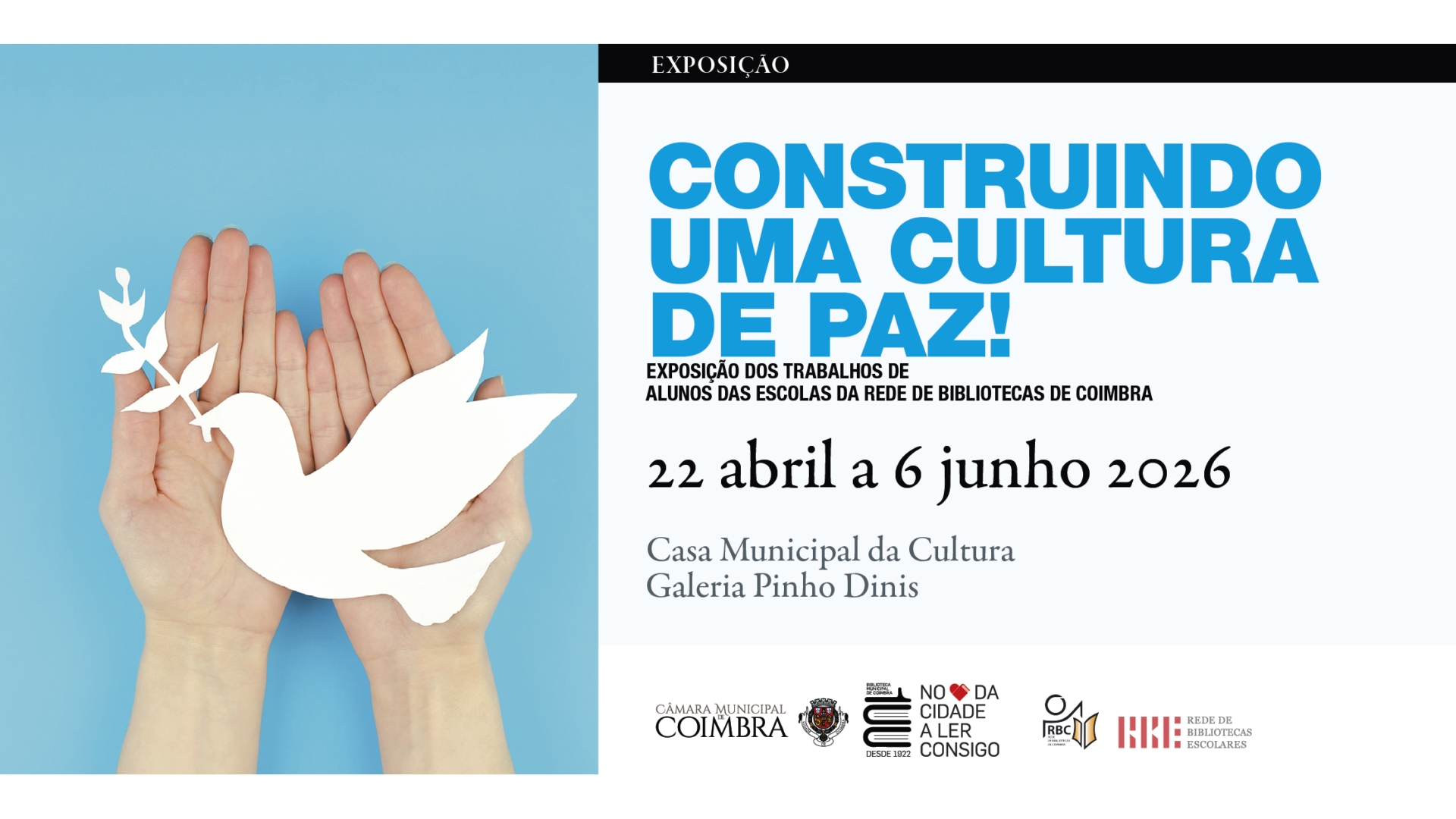 Biblioteca Municipal de Coimbra promove “cultura de Paz” com exposição escolar