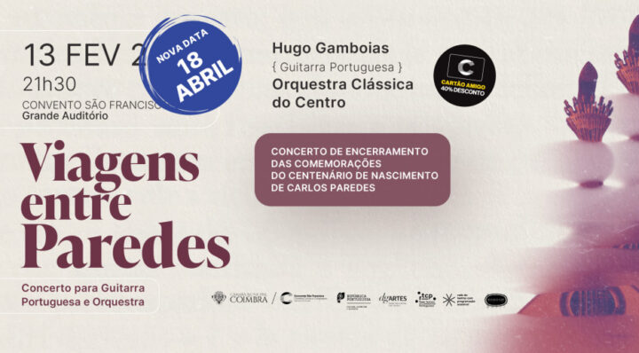 “Viagem Entre Paredes” encerra celebrações do centenário de Carlos Paredes no Convento São Francisco