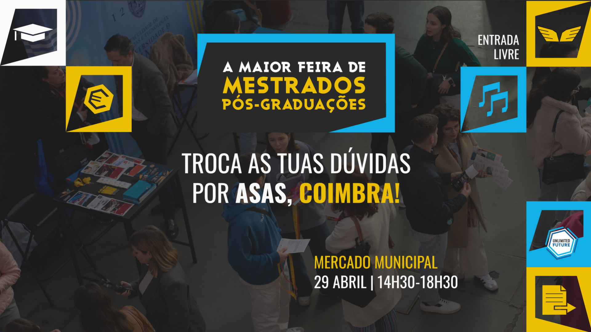 Feira de Mestrados e Pós-Graduações realiza-se no Mercado D. Pedro V a 29 de abril