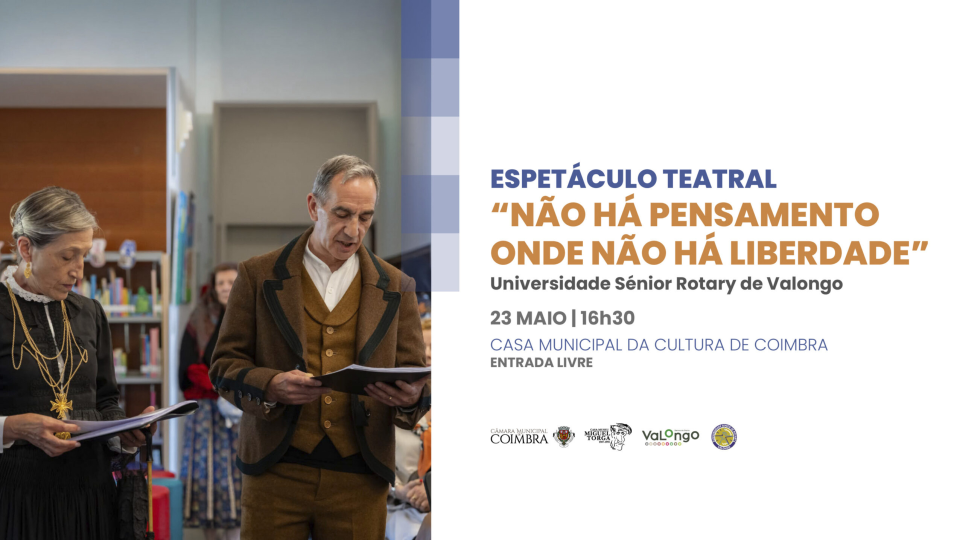 Casa Municipal da Cultura recebe espetáculo teatral inspirado na obra de Miguel Torga
