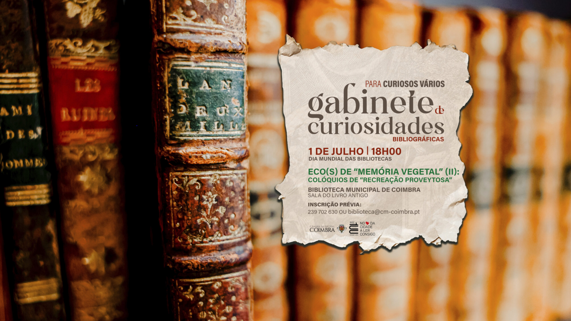 Gabinete de Curiosidades Bibliográficas regressa no Dia Mundial das Bibliotecas