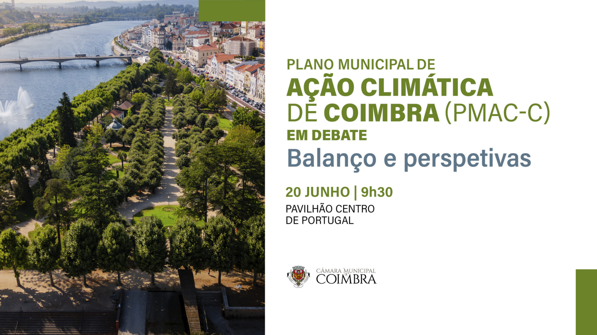 Coimbra promove sessão pública para debater futuro da ação climática no concelho