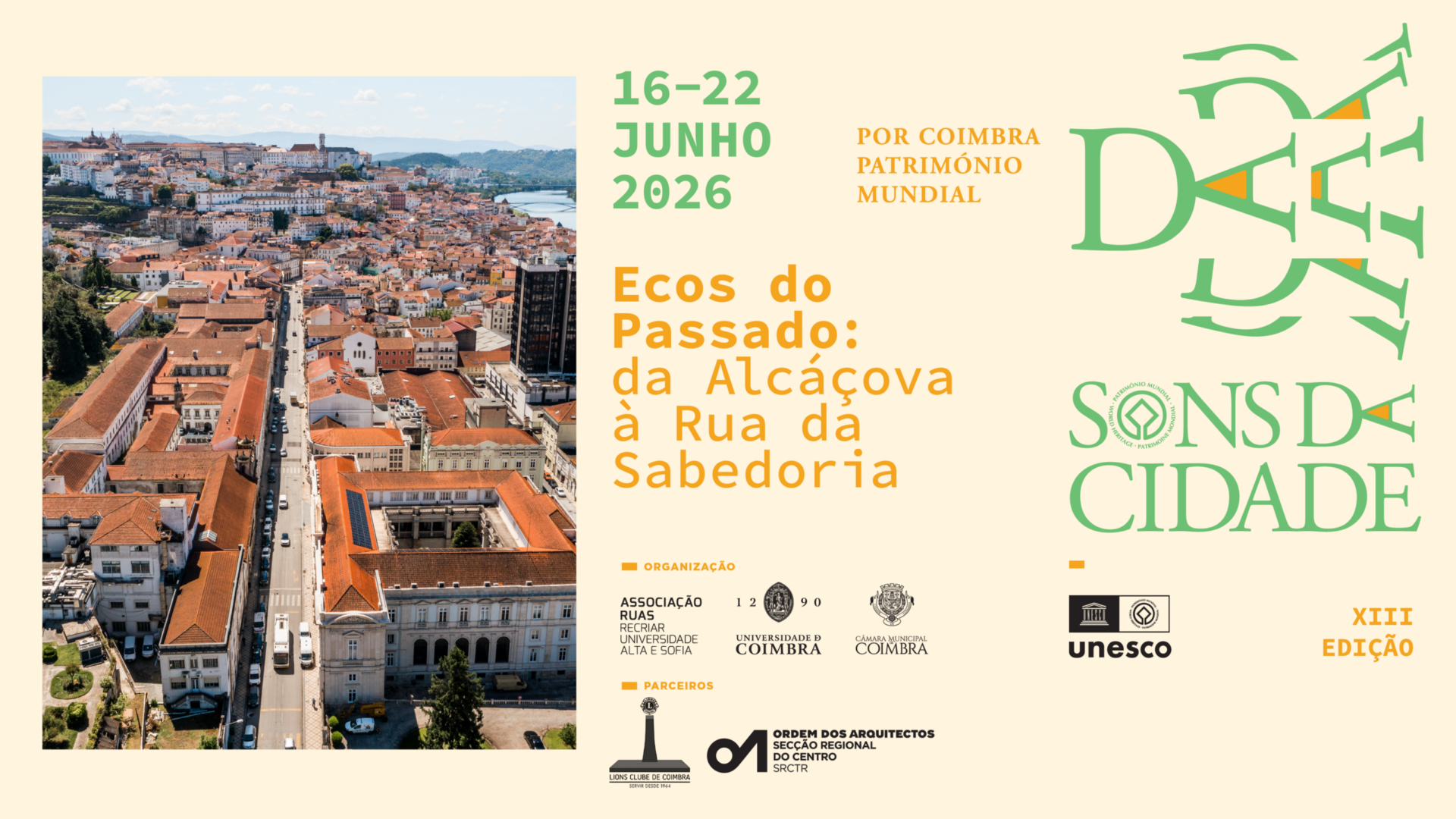 Sons da Cidade regressa a Coimbra com programação dedicada ao património e à inteligência artificial
