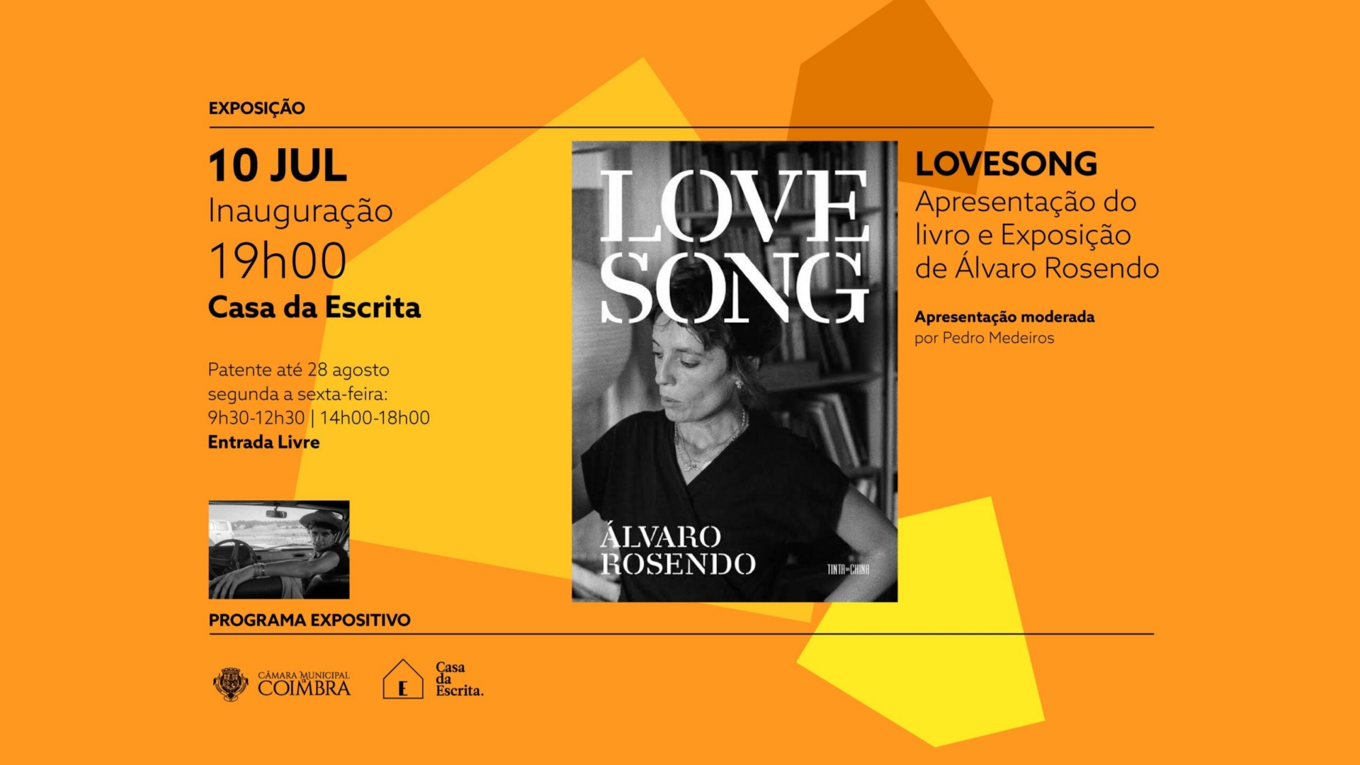 Exposição de fotografia de Álvaro Rosendo na Casa da Escrita a partir de 10 de julho