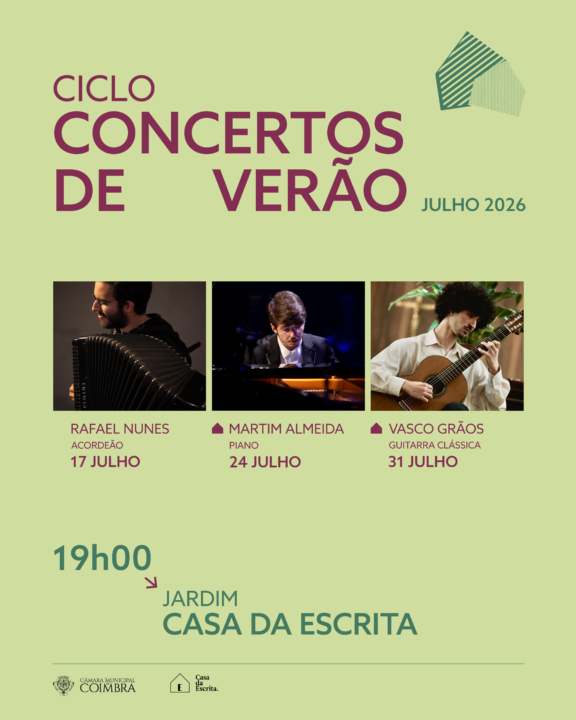Acordeonista Rafael Nunes no Ciclo de Concertos de Verão na Casa da Escrita
