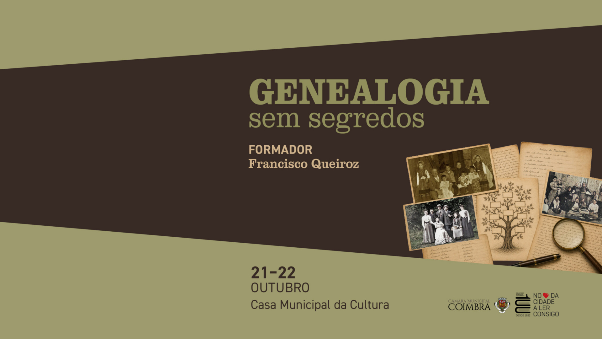 Formação “Genealogia sem Segredos” em outubro na Casa Municipal da Cultura