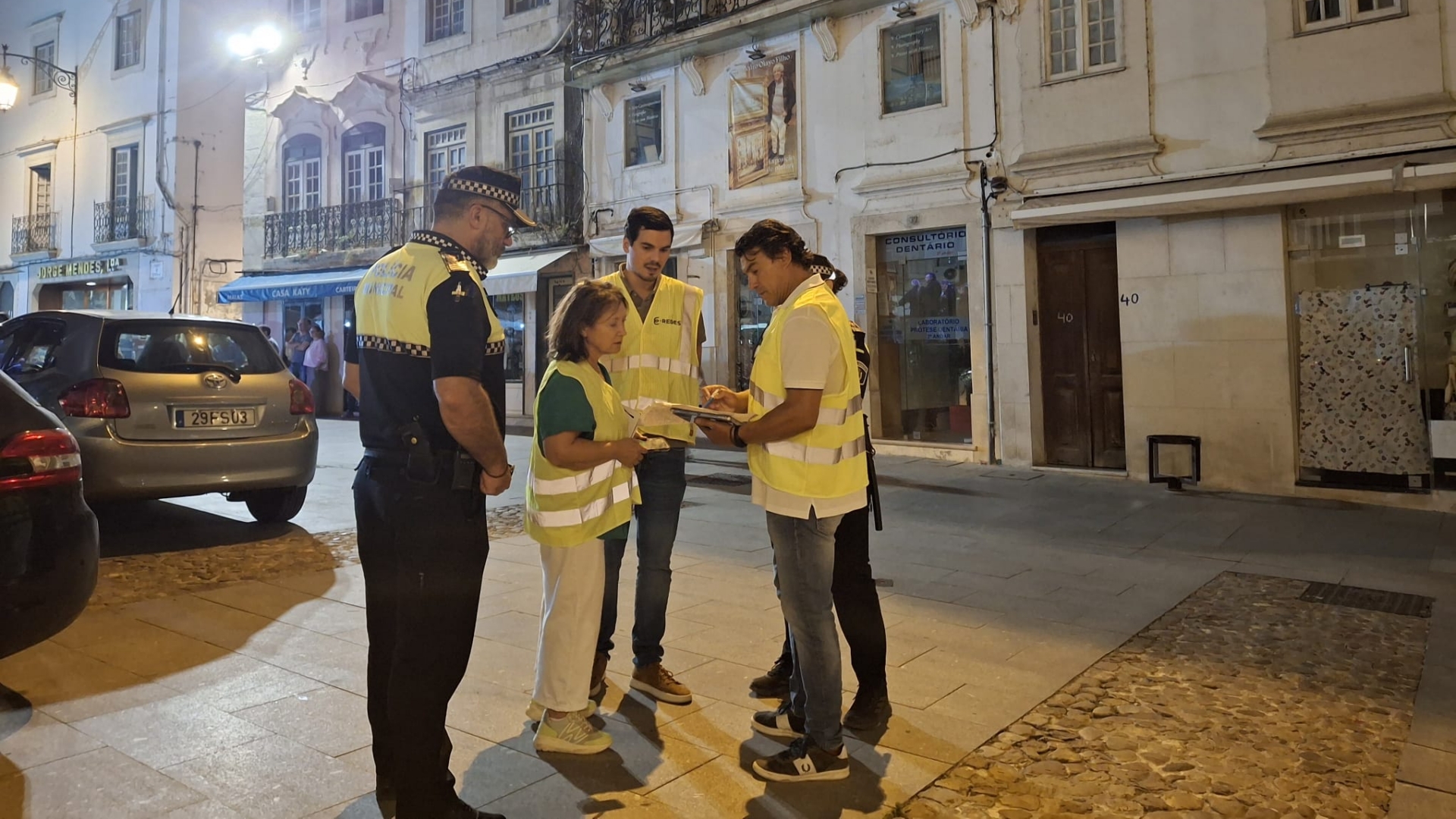 Município realiza levantamento noturno da iluminação pública na Alta, Baixa e Praça da República