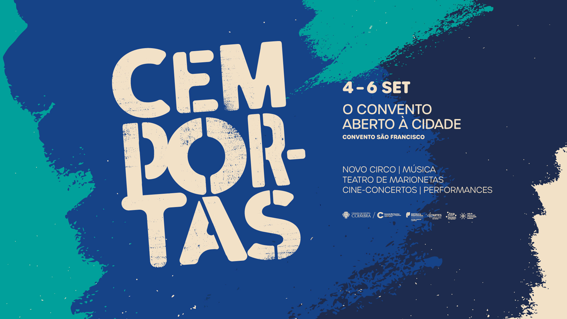 CEM PORTAS regressa ao Convento São Francisco de 4 a 6 de setembro com 11 propostas culturais
