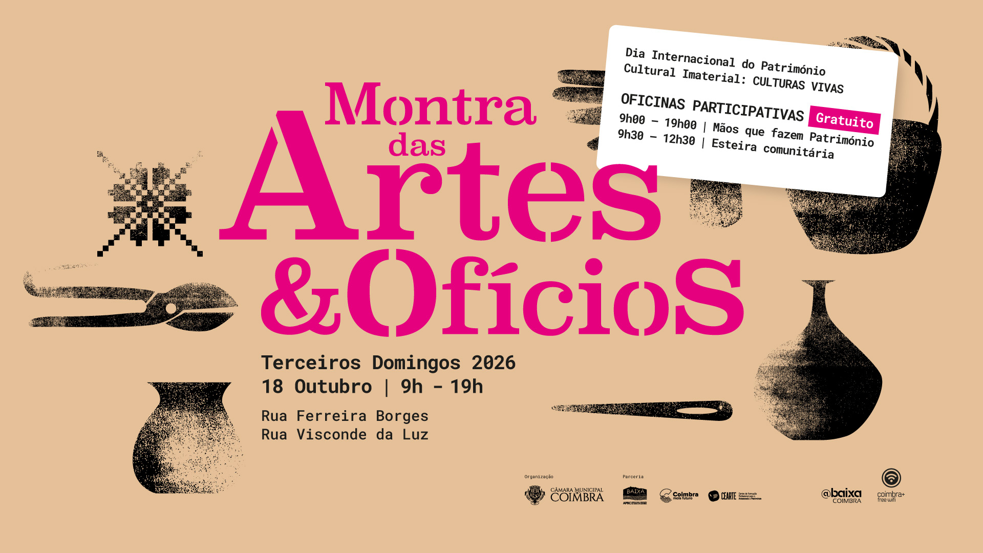Montra das Artes & Ofícios” assinala Dia Internacional do Património Cultural Imaterial na Baixa de Coimbra