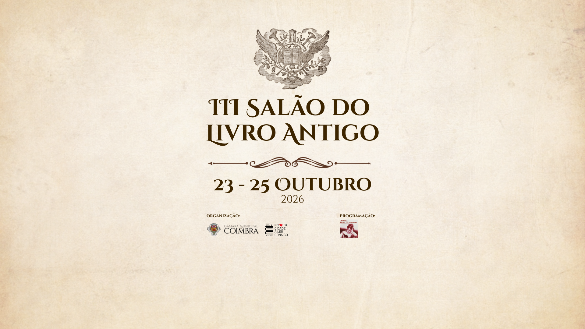 III Salão do Livro Antigo reúne dez livrarias e nomes como José Pacheco Pereira e Pedro Mexia em Coimbra